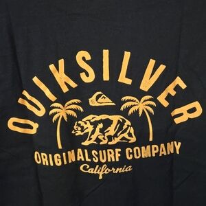 Quiksilver Classic Arch T-Shirt Original Surf Co Black Short Sleeve Men's XXL